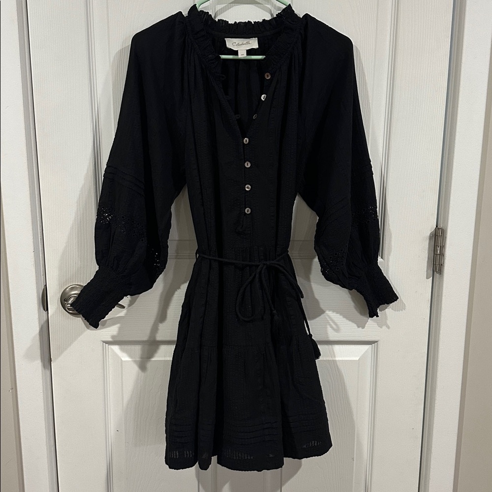 Cleobella meadow mini dress in black size xs
